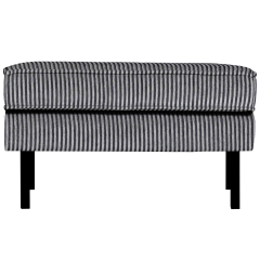 Woood Rodeo hocker op poten streep - zwart/grijs