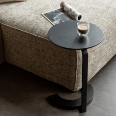 Woood Bijzettafel Floor Hout/Metaal Zwart