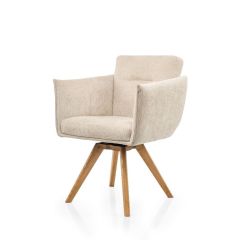Moods Collection Amsterdam draaistoel hout - naturel - beige