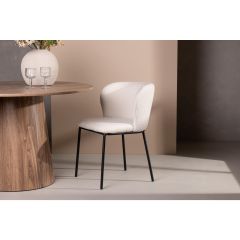 Svea Lino eetkamerstoel - boucle - wit