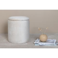 Svea Zara poef - velvet - beige