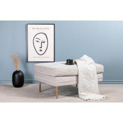 Svea Tess hocker - rib - beige