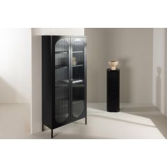 Svea Mila vitrinekast - 80 x 180 cm - zwart