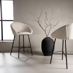 Svea Kirla barkruk 69 cm - teddy - wit