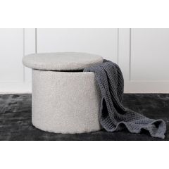 Svea Blaze poef - teddy - grijs