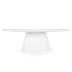 Eleonora Ovale eettafel Elin - 250x110 cm - wit