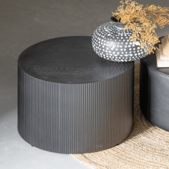 Woood Sanne bijzettafel rond - ø60 cm - zwart