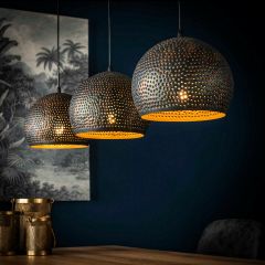 Fraaai Hades hanglamp zwart/bruin 3L