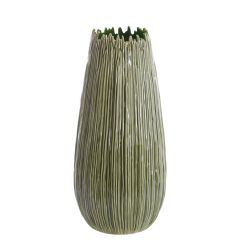 Light & Living Kopra vaas deco Ø30,5x65 cm - keramiek donkergroen