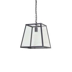 Light & Living Saunte hanglamp 34x34x34,5 cm - zwart/glas