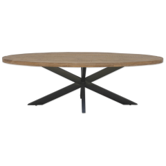 Rocky eettafel mangohout naturel ovaal van het woonmerk Livingfurn