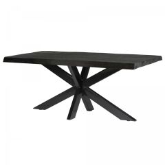 Livingfurn Norris eettafel 180 cm - zwart