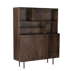 Livingfurn Elan wandkast - 135 cm - mangohout - bruin