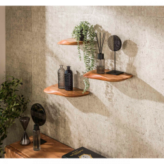 Fraaai Boka organische wandplank - set van 3 - naturel