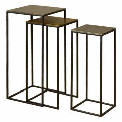 Tower Living Renew Iron bijzettafel set vanaf 25 cm - brons