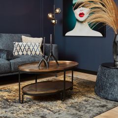 Starfurn Ovale salontafel Kate - 100 cm - antiek goud