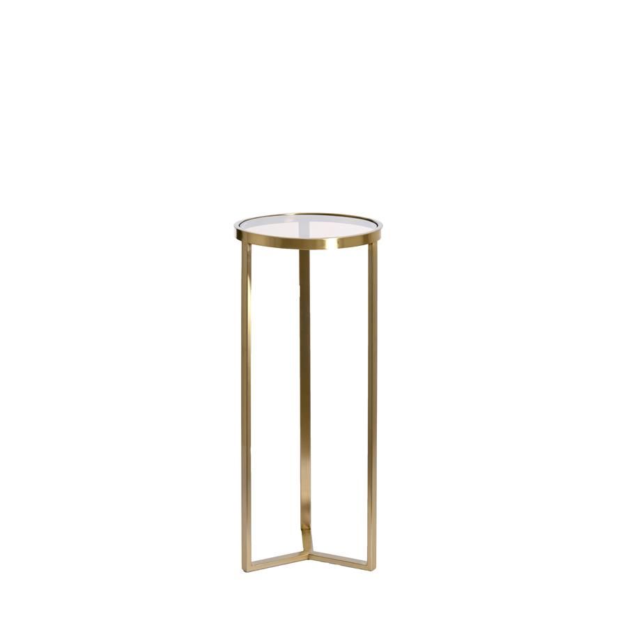 Light & Living Retiro pilaar Ø35x81 cm - glas bruin/licht goud