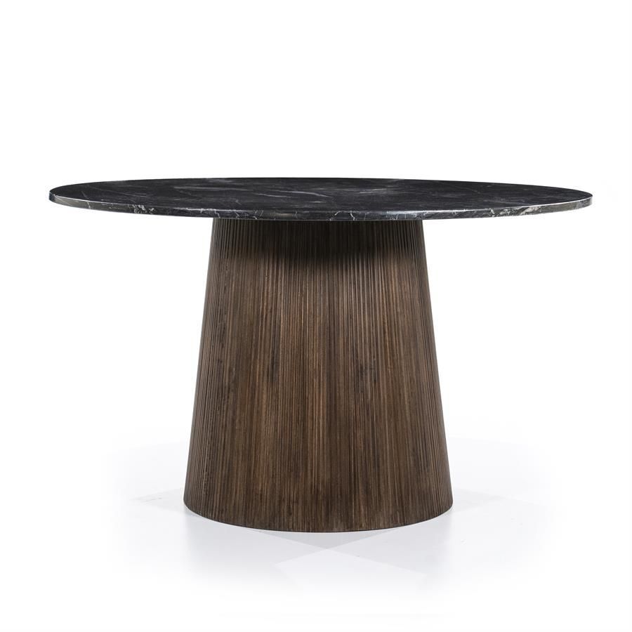 Eleonora Eettafel Maxim rond - Ø130x76 cm - mango hout/marmer