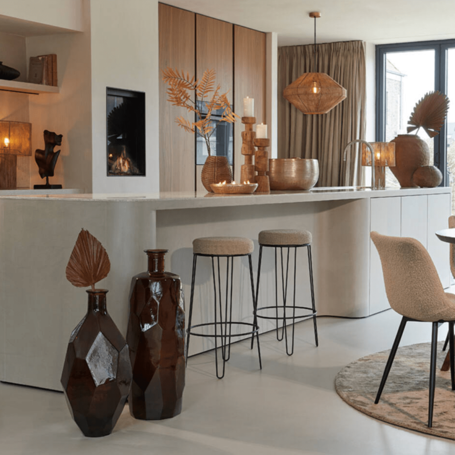 Light & Living Mallow hanglamp Ø60x37 cm - jute naturel