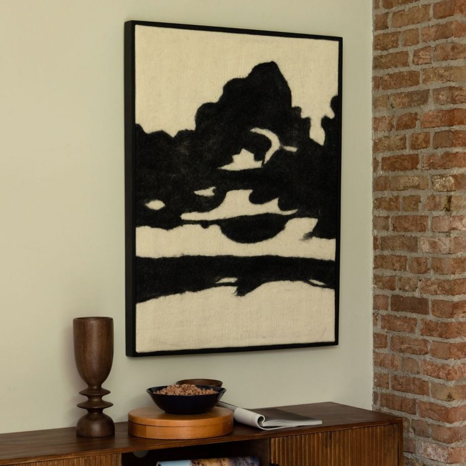 Dutchbone Sameer wandpaneel - zwart/wit