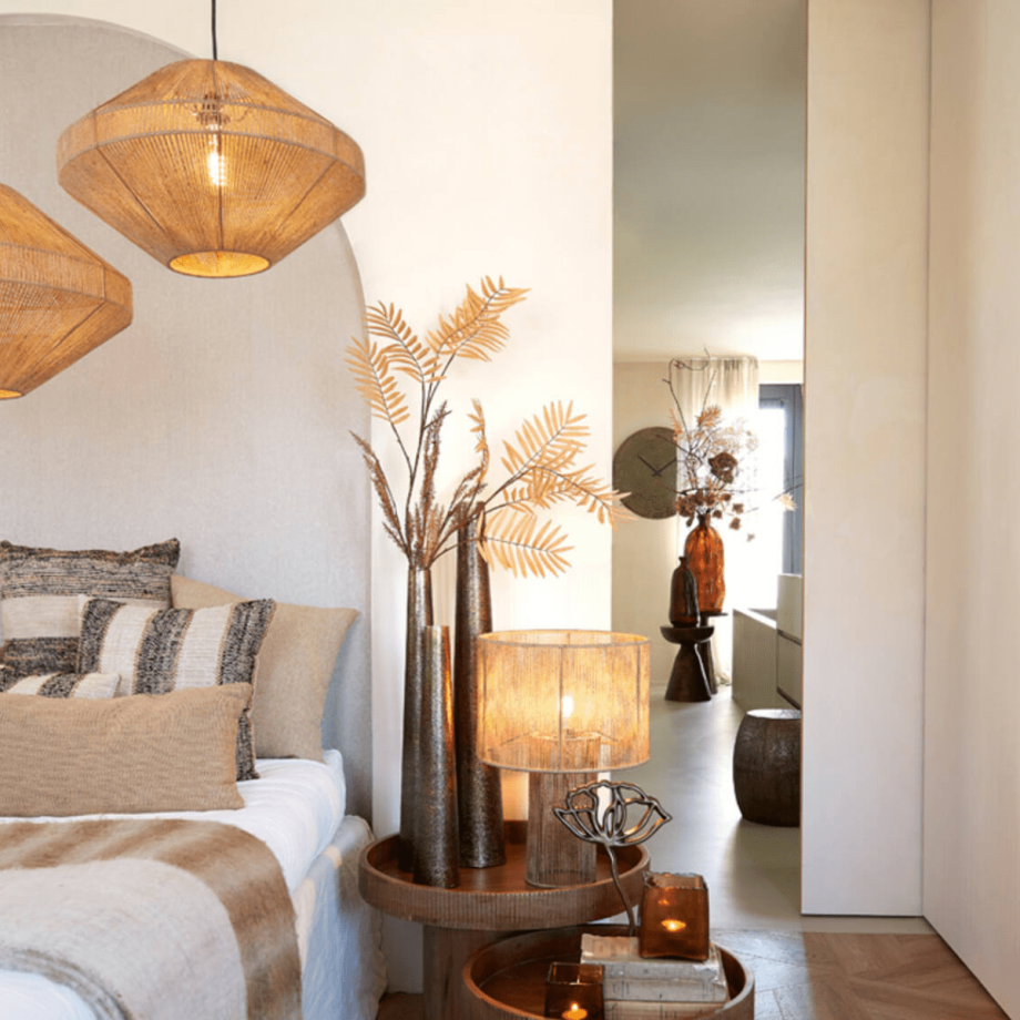 Light & Living Lavatera tafellamp Ø30x43 cm - jute naturel