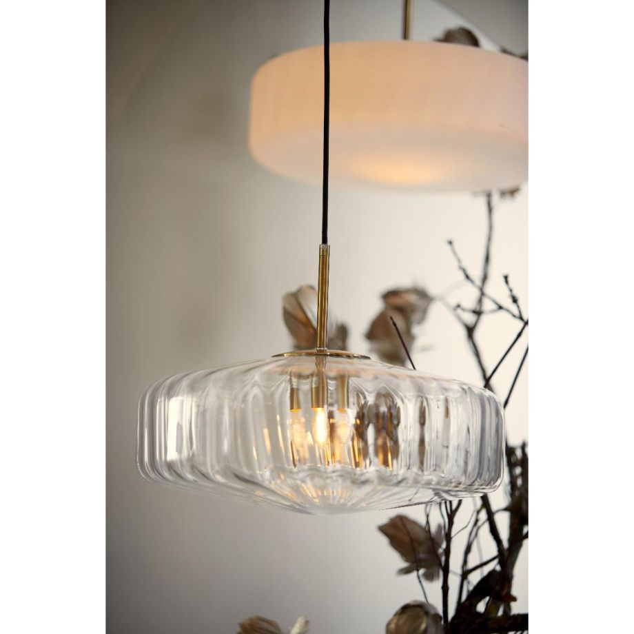 Light & Living Pleat hanglamp glas