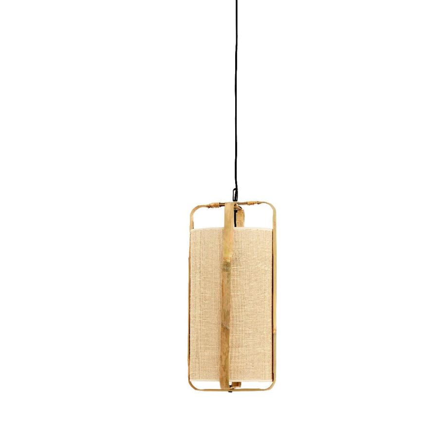 Light & Living Sendai hanglamp Ø27x56 cm - zand+bamboe naturel