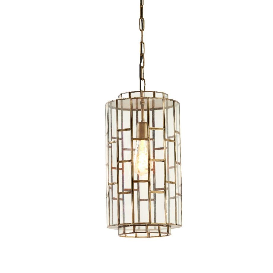 Light & Living Søstrene hanglamp Ø24x45 cm - antiek brons+glas