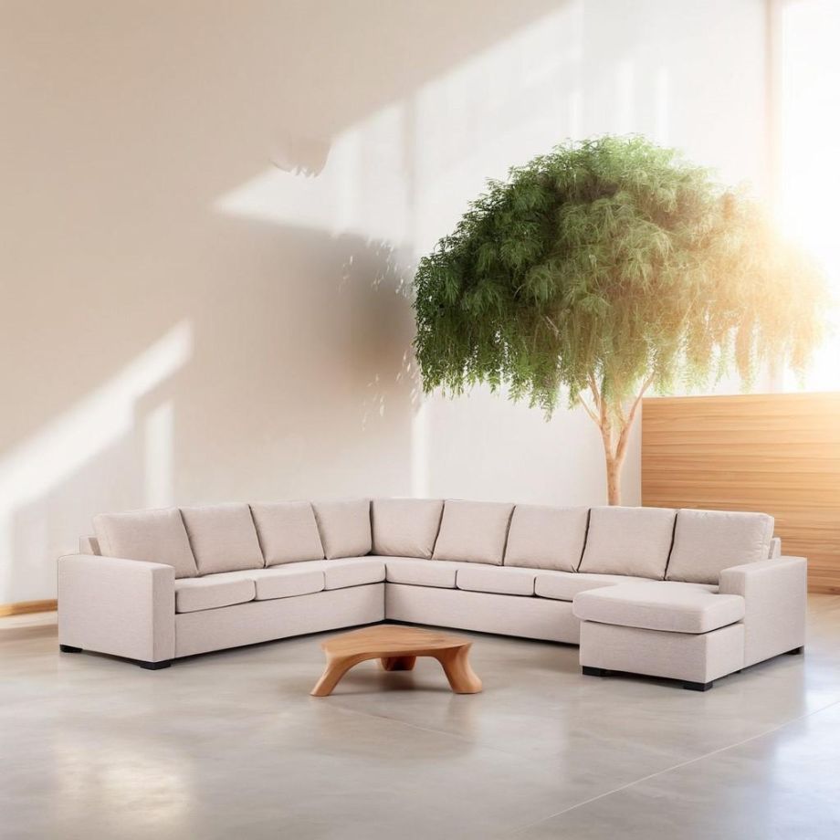 Vurna Lolita 7-zits hoekbank L+R, stof - beige