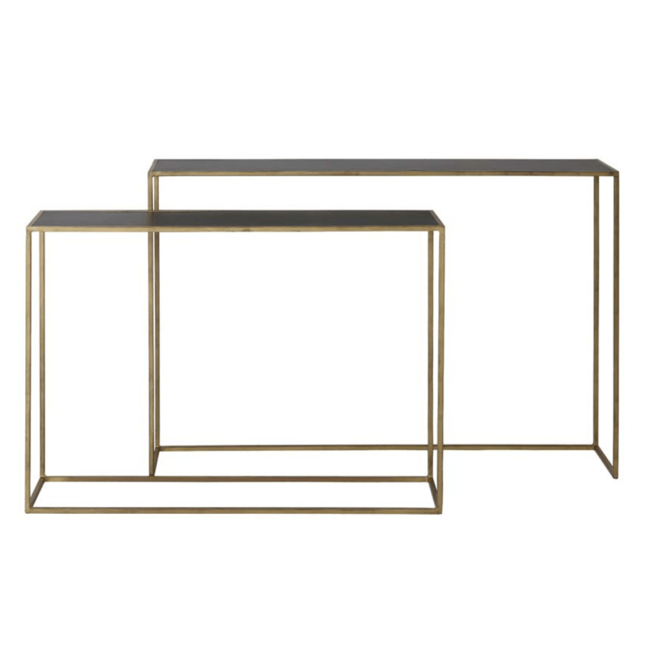 Boca side table goud/mat zwart | set van 2 van het woonmerk Light & Living