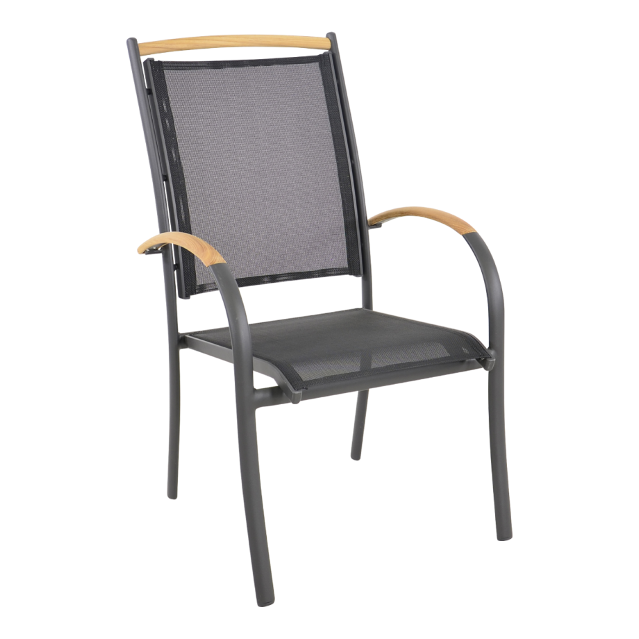 Stapelstoel Monza - zwart