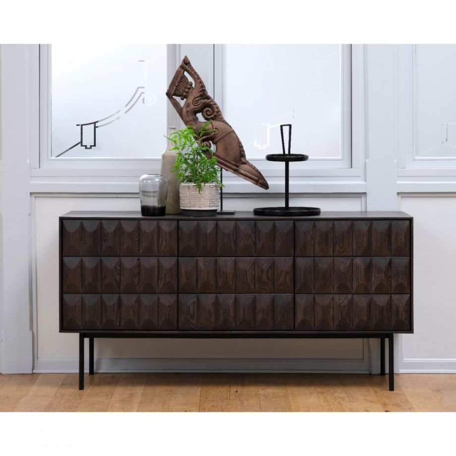 Nordic Home Magnus eiken dressoir - 160 cm - espresso