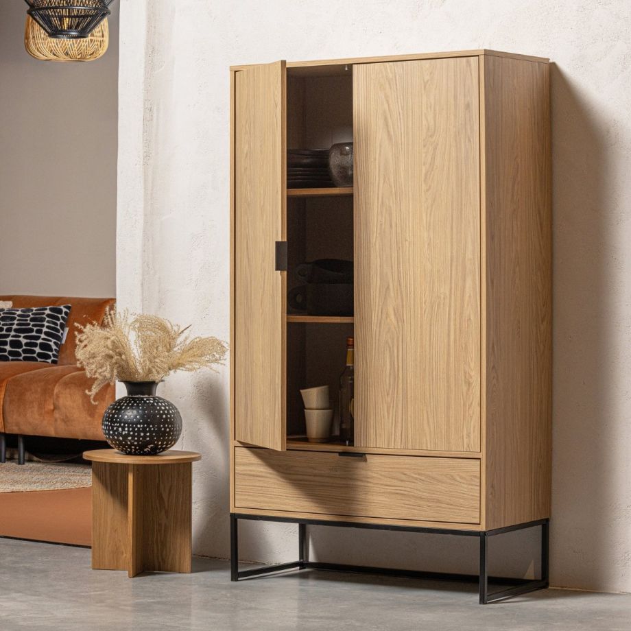 Woood Silas 2-deurs kasten eiken - naturel