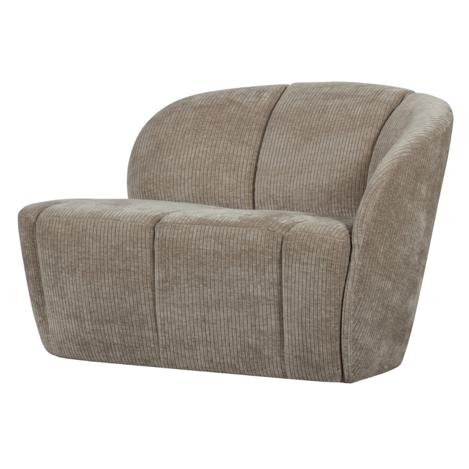 Woood Mojo 2-zits bankje rechts geweven ribstof