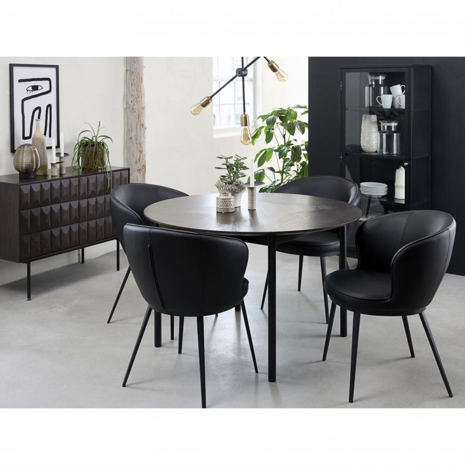 Nordic Home Magnus ronde eiken eettafel - Ø120 cm - espresso