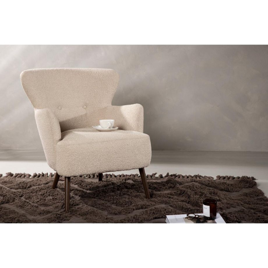 Svea Mino fauteuil - boucle - beige