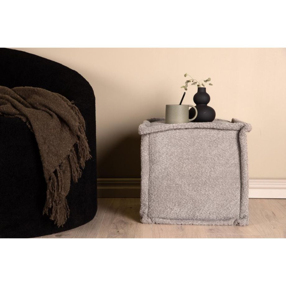 Svea Rex hocker - teddy - wit