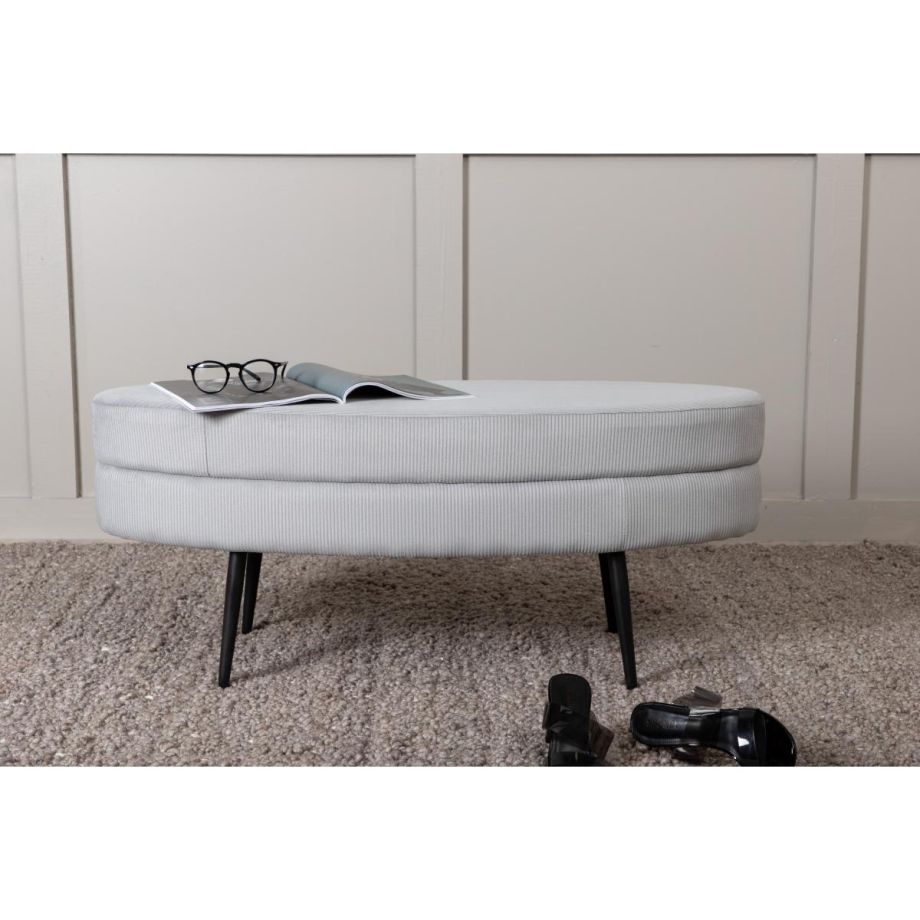 Svea Axel hocker - rib - grijs