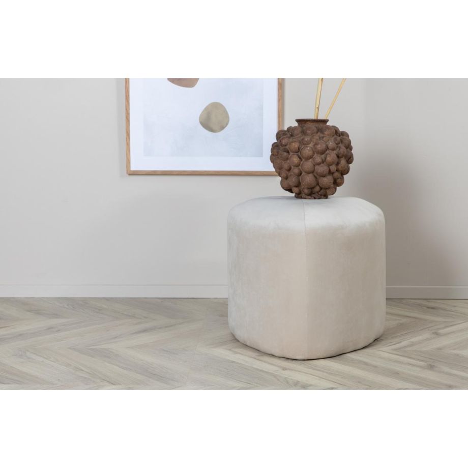 Svea Troy poef - velvet - beige