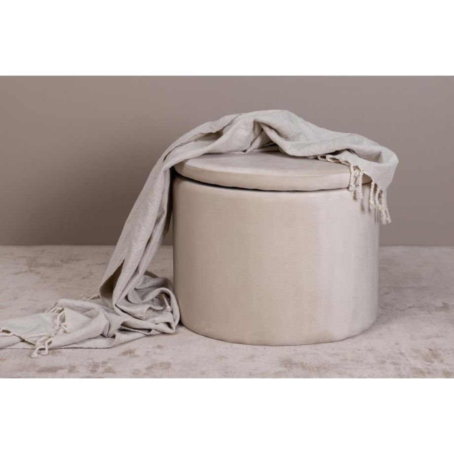Svea Blaze poef - velvet - beige