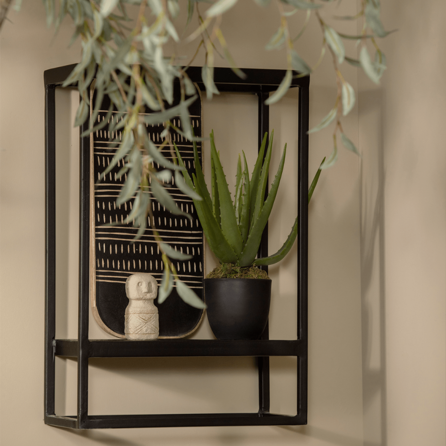 Woood Febe wandrek verticaal metaal zwart