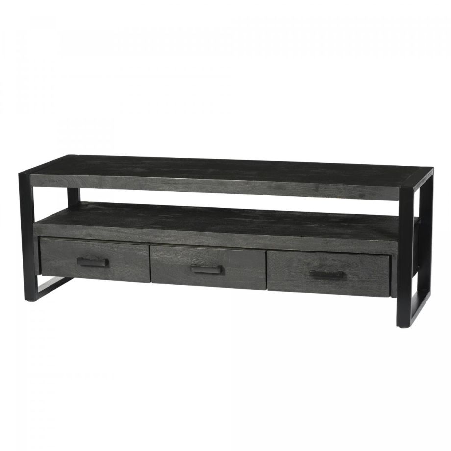 Livingfurn Norris tv-meubel 150 cm - zwart