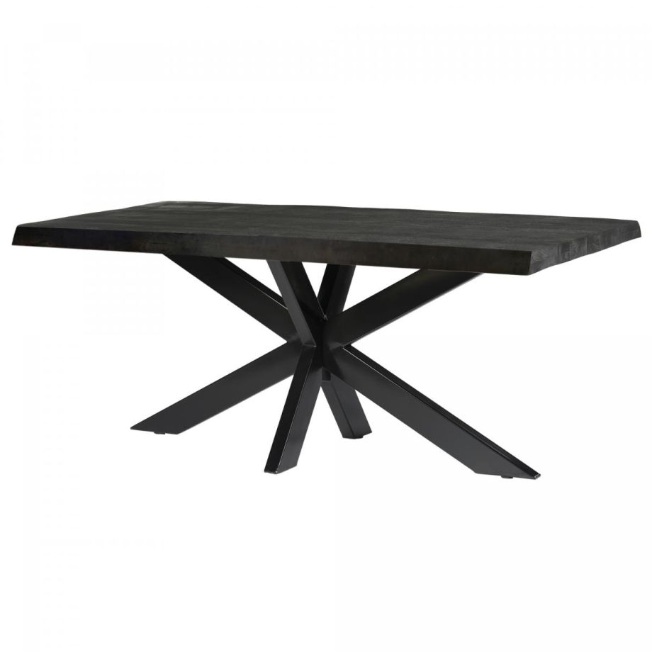 Livingfurn Norris eettafel 180 cm - zwart