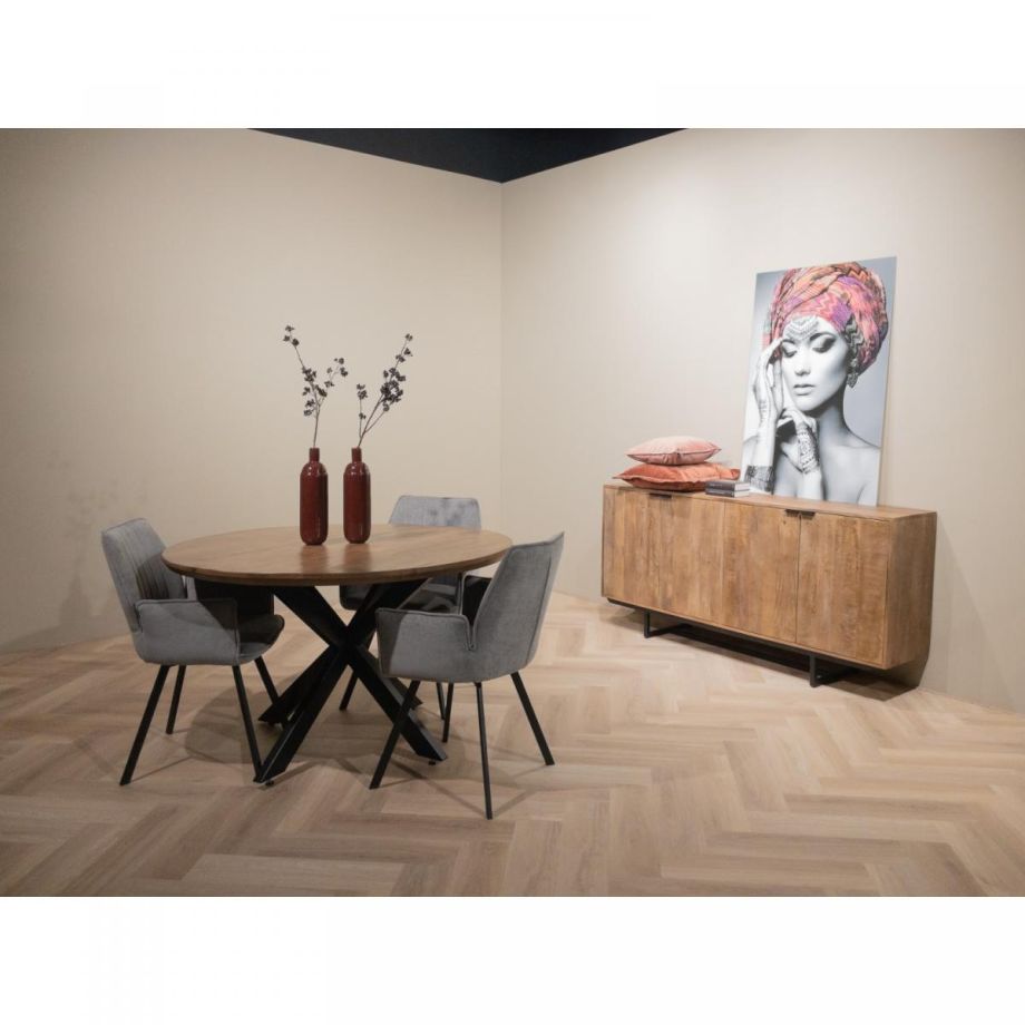 Livingfurn Jesper ronde eettafel - Ø140 cm - hout - naturel