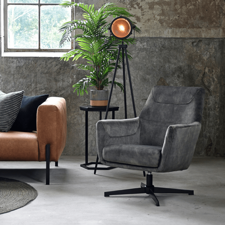 Label51 Toby fauteuil draaibaar velvet