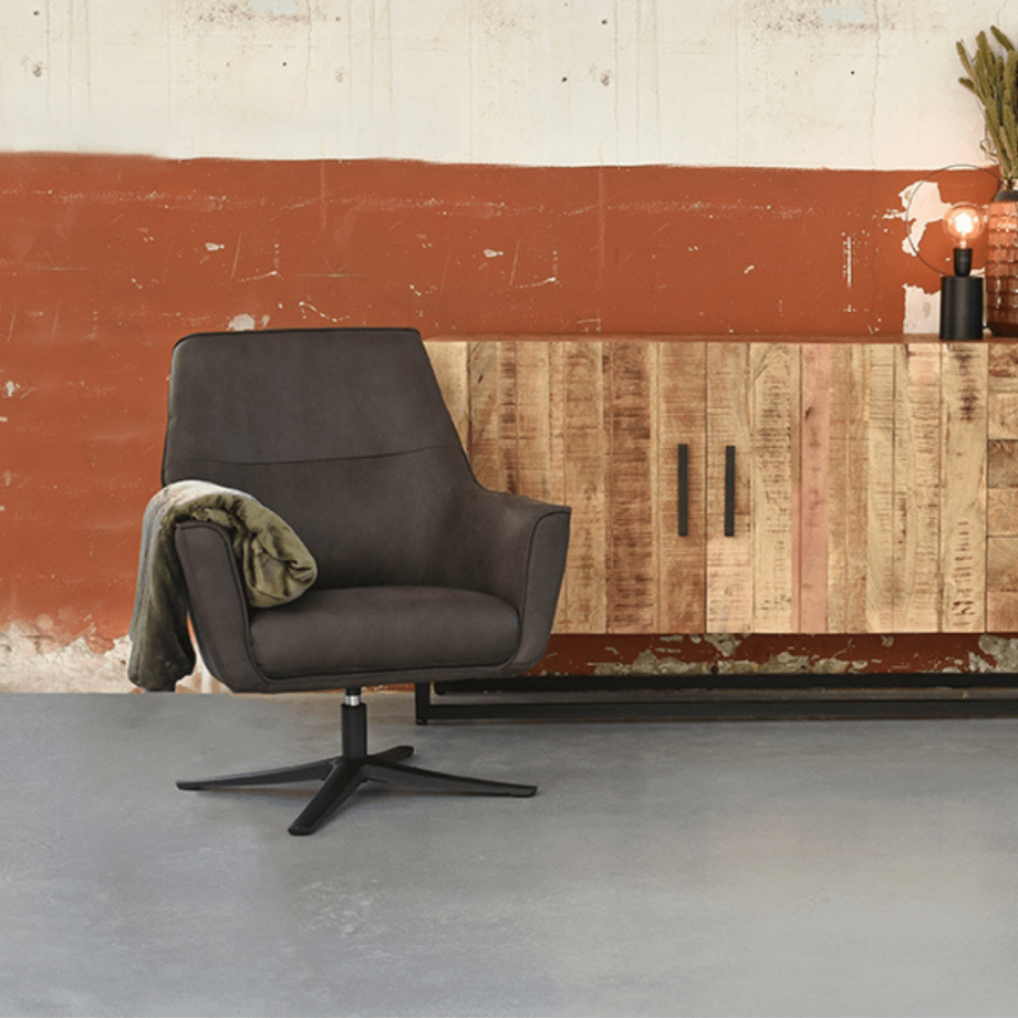Label51 Tod fauteuil draaibaar microvezel