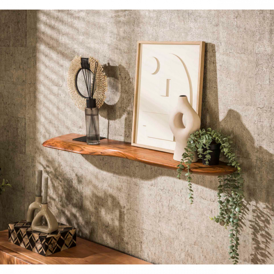 Fraaai Boka organische wandplank - 120 cm - naturel