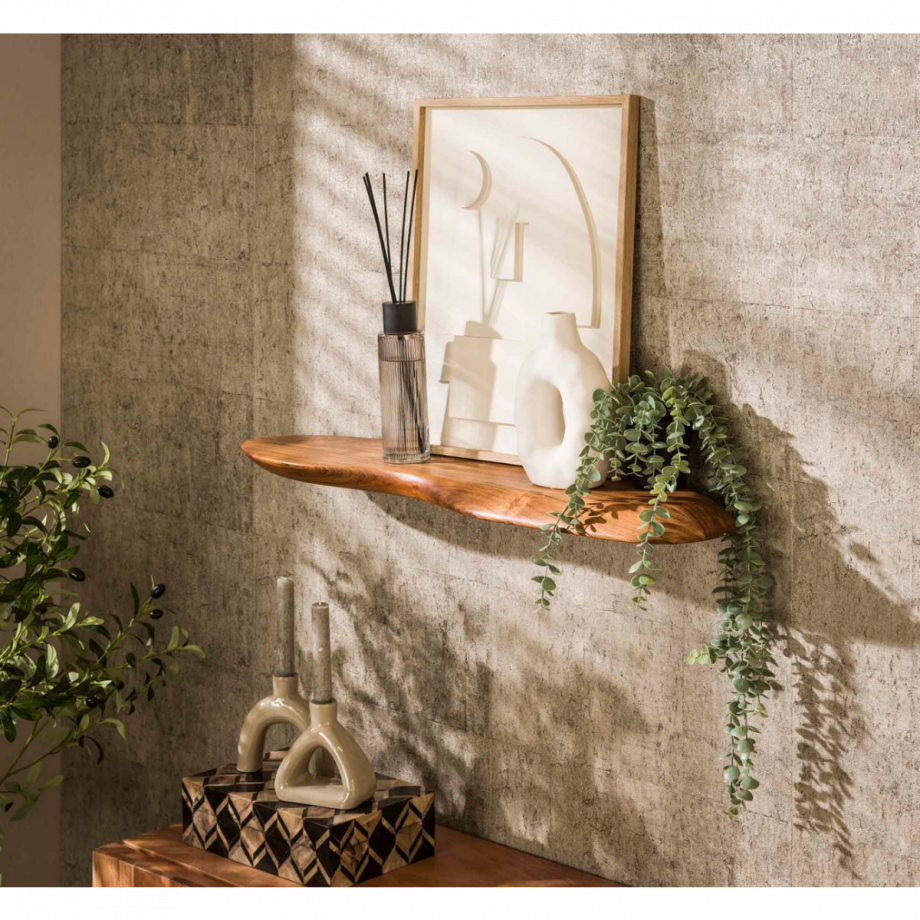 Fraaai Boka organische wandplank - 90 cm - naturel