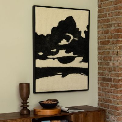 Dutchbone Sameer wandpaneel - zwart/wit