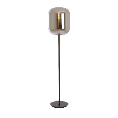 Light & Living Julia vloerlamp - glas smoke zwart